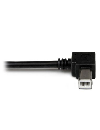StarTech.com Câble USB 2.0 A vers USB B Coudé à Gauche Mâle / Mâle pour  imprimante - 2 m - Noir - V932972
