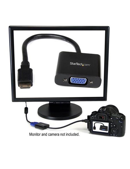 StarTech.com Adaptateur convertisseur Mini HDMI vers VGA pour caméra numérique à images fixes ou vidéo - 1920 x 1080