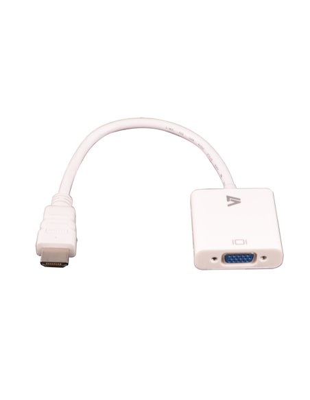 V7 Adaptateur vidéo HDMI mâle vers VGA femelle, blanc