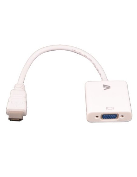 V7 Adaptateur vidéo HDMI mâle vers VGA femelle, blanc