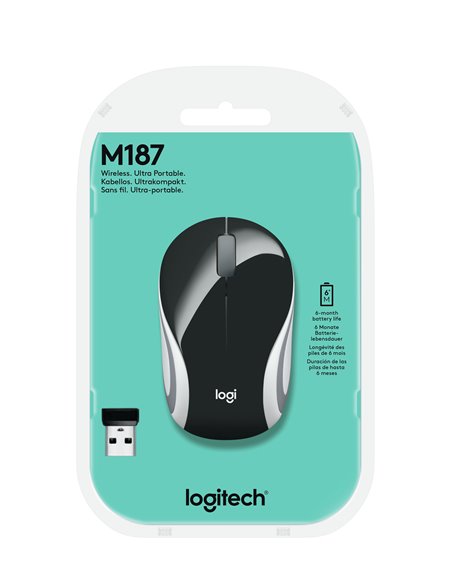 Logitech M187 souris Ambidextre RF sans fil Optique 1000 DPI
