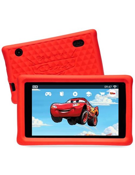 Pebble Gear 7” tablette enfant – Disney Cars Tablette (Cars), boîtier Pare-Chocs conçu pour Enfants, contrôle Parental