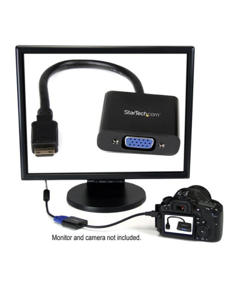 StarTech.com Adaptateur convertisseur Mini HDMI vers VGA pour caméra numérique à images fixes ou vidéo - 1920 x 1080