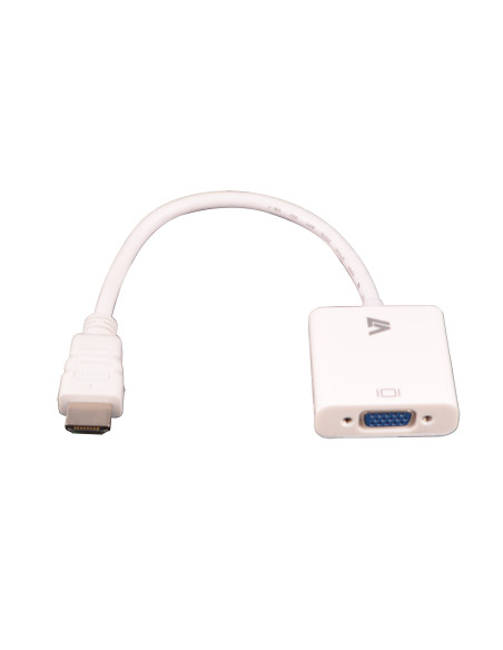 V7 Adaptateur vidéo HDMI mâle vers VGA femelle, blanc