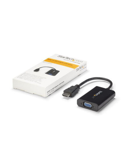 StarTech.com Câble adaptateur / Convertisseur HDMI vers VGA avec audio - Mâle / Femelle - Noir
