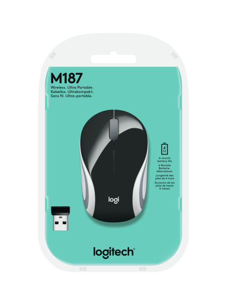 Logitech M187 souris Ambidextre RF sans fil Optique 1000 DPI