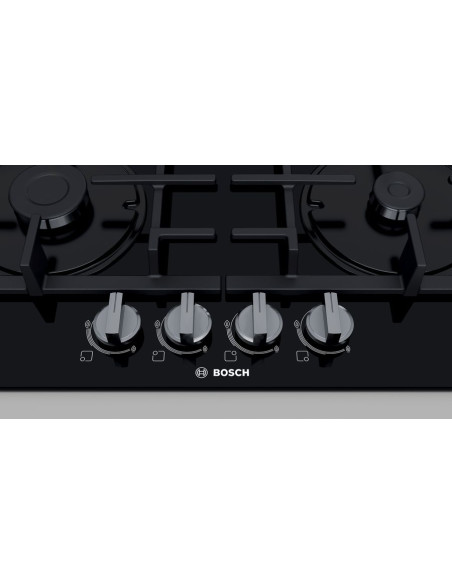 Bosch Serie 4 PNP6B6B90 plaque Noir Intégré 60 cm Gaz 4 zone(s)
