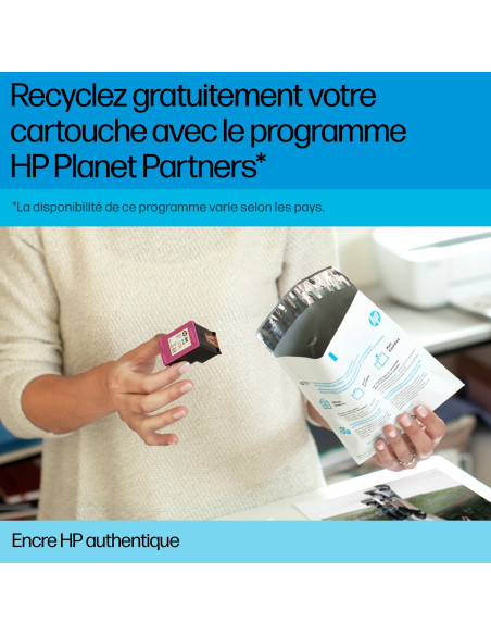 HP 62 cartouche d'encre trois couleurs authentique