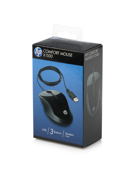 HP X1500 souris Ambidextre USB Type-A Optique