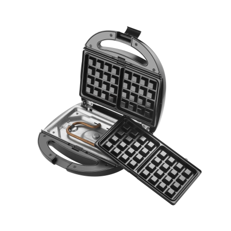 CROQUE GAUFRIER GRILL INOX ROUGE 800W