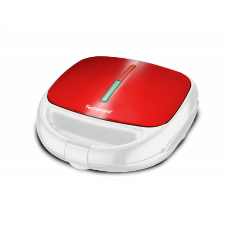 CROQUE GAUFRIER GRILL INOX ROUGE 800W