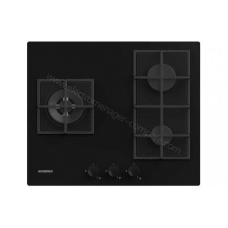 TABLE DE CUISSON 3GAZ 60CM MANETTES FRONT FONTE NO