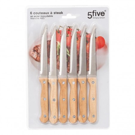 COUTEAU A STEAK BOIS X6