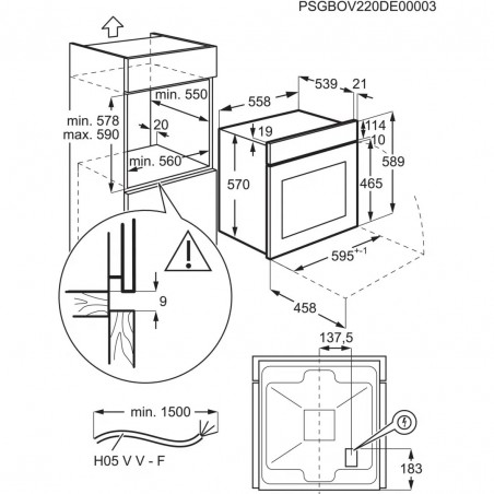 FOUR ENCASTRABLE 65L CHALEUR TOURNANTE PULS PREC TEMP A IX