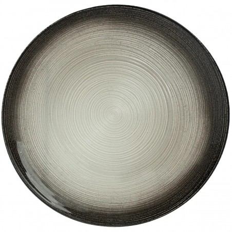ASSIETTE DESSERT JEM NOIR ARGENT 21CM