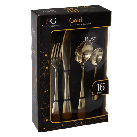 MENAGERE INOX 16P GOLD
