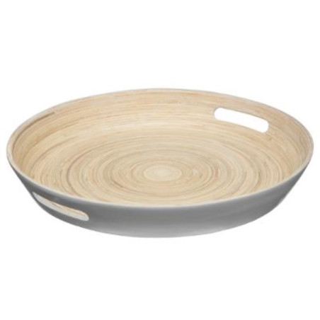 PLATEAU BAMBOU 42CM GRIS