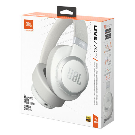 JBL Live 770NC Casque Sans fil Arceau Appels/Musique Bluetooth Blanc