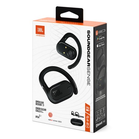 JBL Soundgear Sense Casque True Wireless Stereo (TWS) Crochets auriculaires Appels/Musique USB Type-C Bluetooth Noir