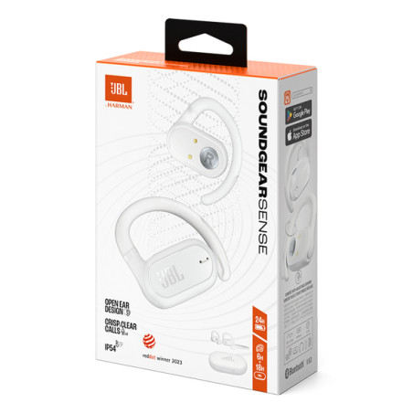 JBL Soundgear Sense Casque True Wireless Stereo (TWS) Crochets auriculaires Appels/Musique USB Type-C Bluetooth Blanc