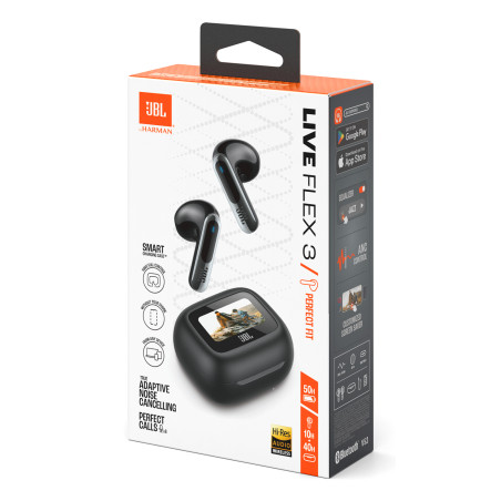 JBL Live Flex 3 Casque Sans fil Ecouteurs Appels/Musique/Sport/Au quotidien Bluetooth Noir