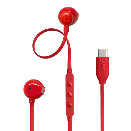 JBL Tune 305C Casque Avec fil Ecouteurs Appels/Musique USB Type-C Rouge