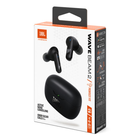 JBL Wave Beam 2 Casque Sans fil Ecouteurs Appels/Musique Bluetooth Noir