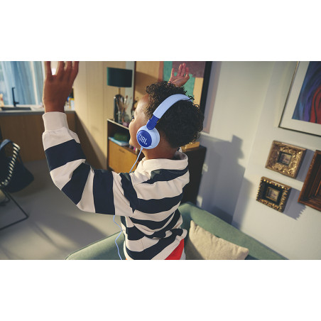 JBL Junior 320 Casque Avec fil Arceau Appels/Musique Bleu
