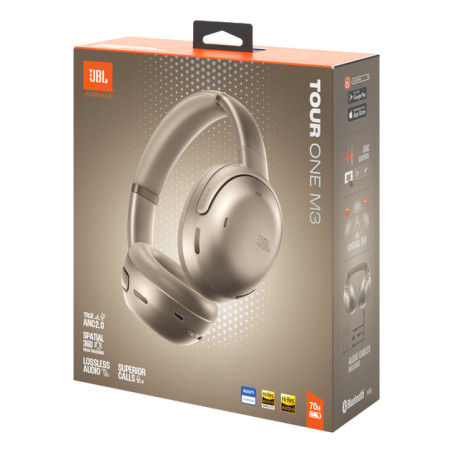 JBL Tour One M3 Casque Avec fil &sans fil Arceau Appels/Musique USB Type-C Bluetooth Couleur latte