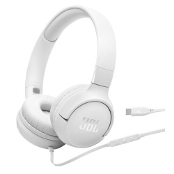 JBL Tune 520C USB-C Casques Avec fil Arceau Appels/Musique USB Type-C Blanc