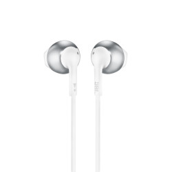 JBL Tune 205 Casque Avec fil Ecouteurs Appels/Musique Chrome, Blanc