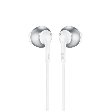 JBL Tune 205 Casque Avec fil Ecouteurs Appels/Musique Chrome, Blanc