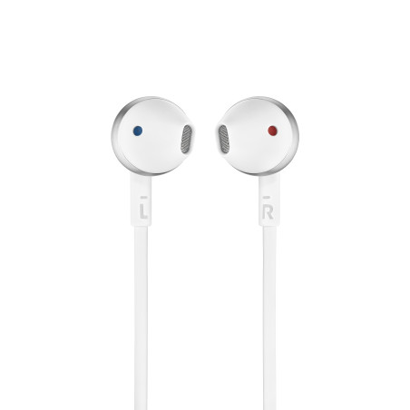JBL Tune 205 Casque Avec fil Ecouteurs Appels/Musique Chrome, Blanc