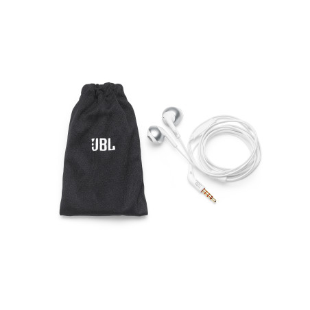 JBL Tune 205 Casque Avec fil Ecouteurs Appels/Musique Chrome, Blanc
