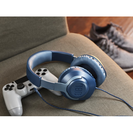 JBL Quantum 100 Casques Avec fil Arceau Gaming Bleu