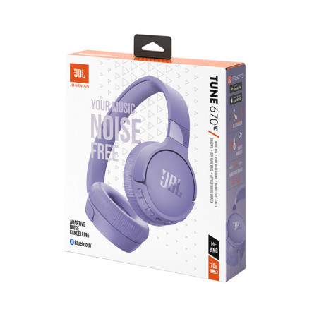 JBL Tune 670 NC Casque Avec fil &sans fil Arceau Appels/Musique USB Type-C Bluetooth Violet