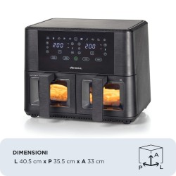 Ariete 4631/00 Double 9 L 2400 W Friteuse d’air chaud Noir 2