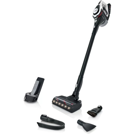 Bosch Serie 8 BCS82KA14 aspirateur balai et balai électrique Batterie Sec Filtre hygiénique Sans sac 0,4 L Noir, Blanc 4 Ah