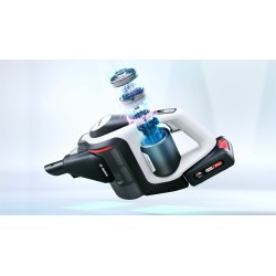 Bosch Serie 8 BCS82KA14 aspirateur balai et balai électrique Batterie Sec Filtre hygiénique Sans sac 0,4 L Noir, Blanc 4 Ah 2