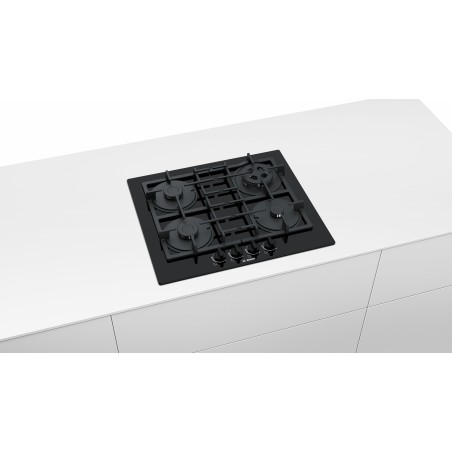 Bosch Serie 4 PNP6B6B90 plaque Noir Intégré 60 cm Gaz 4 zone(s)