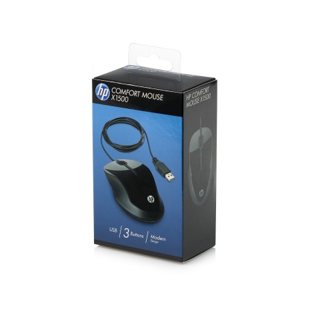 HP X1500 souris Bureau Ambidextre USB Type-A Optique
