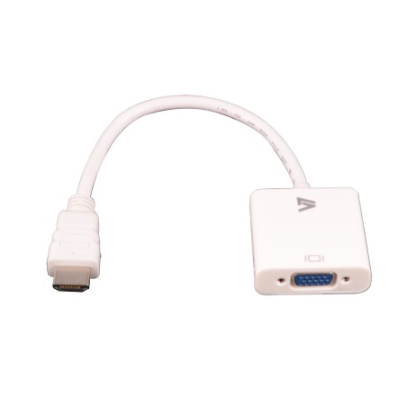 V7 Adaptateur vidéo HDMI mâle vers VGA femelle, blanc