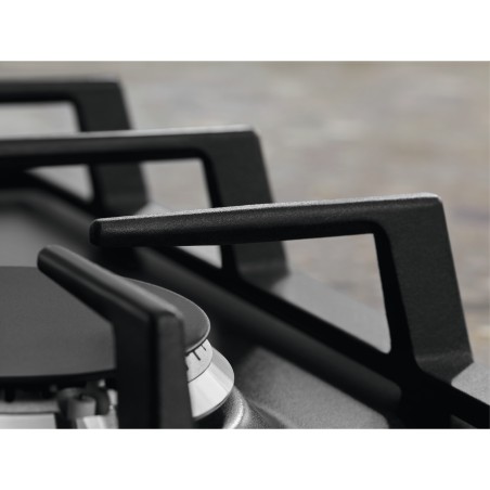 Electrolux KGS7536SX Noir, Acier inoxydable Intégré 74.5 cm Gaz 5 zone(s)