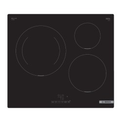 Bosch Serie 4 PUJ611BB5E plaque Noir Intégré 60 cm Plaque avec zone à induction 3 zone(s)